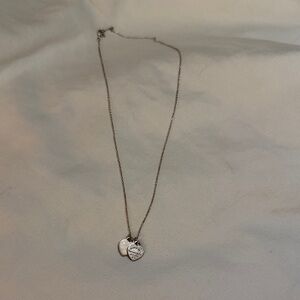 Tiffany & Co. Silver Double Heart Pendant Necklace
